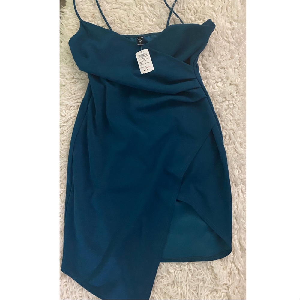 Blue mini dress